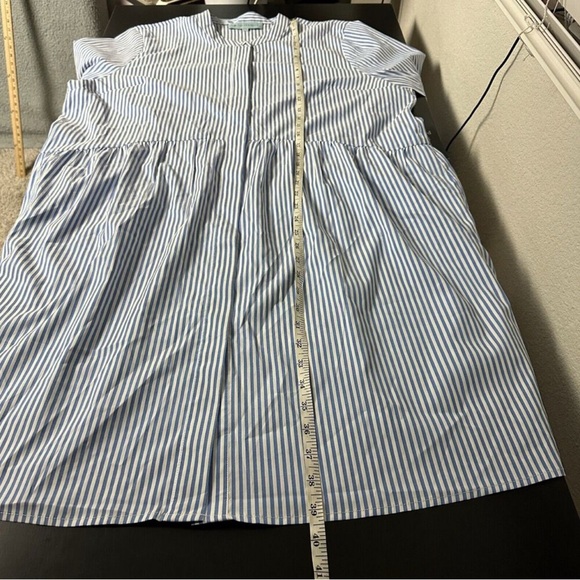 NWT Tuckernuck Blue Stripe Royal Shirt Dress Nautical 3/4 Sleeve - XXL - Picture 11 of 13